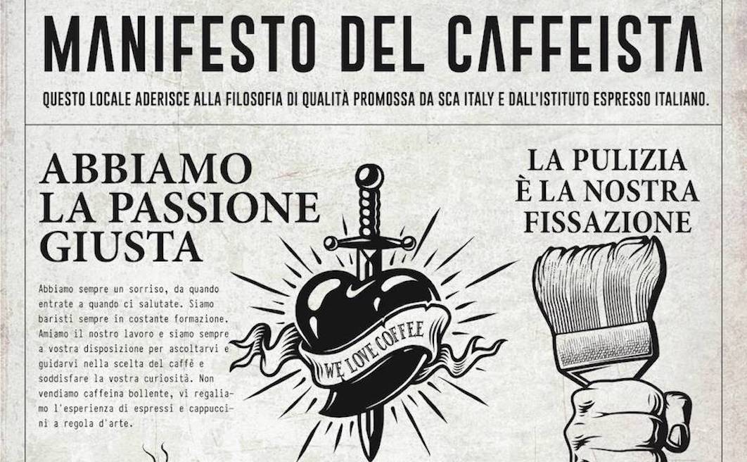 Sarà un buon caffè? Ce lo dicono SCA e IEI con il loro manifesto (da cercare al bar)